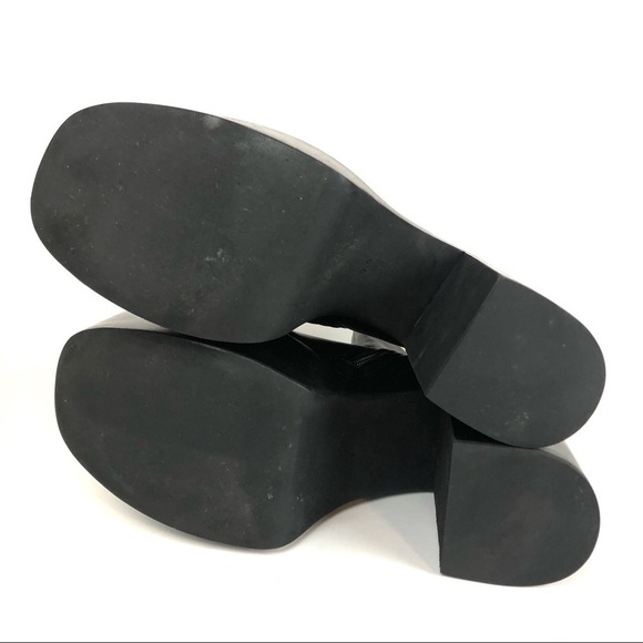 Jeffrey Campbell Mexique Platform Ankle Retro Boho Boots Glossy Black Sz 9.5 - Picture 7 of 7